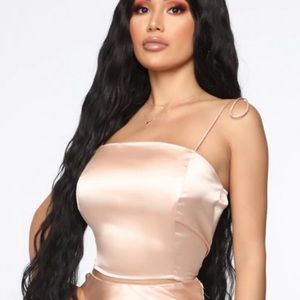 NWT tags silk blush crop top